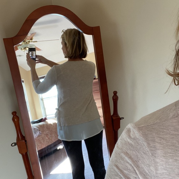 Pebble and Stone Beige and White Blouse - Picture 7 of 9